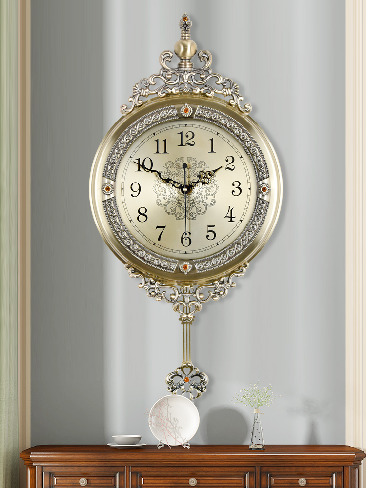 挂钟客厅家用大气钟表北欧表挂墙简约轻奢创意钟石英时钟现代时尚